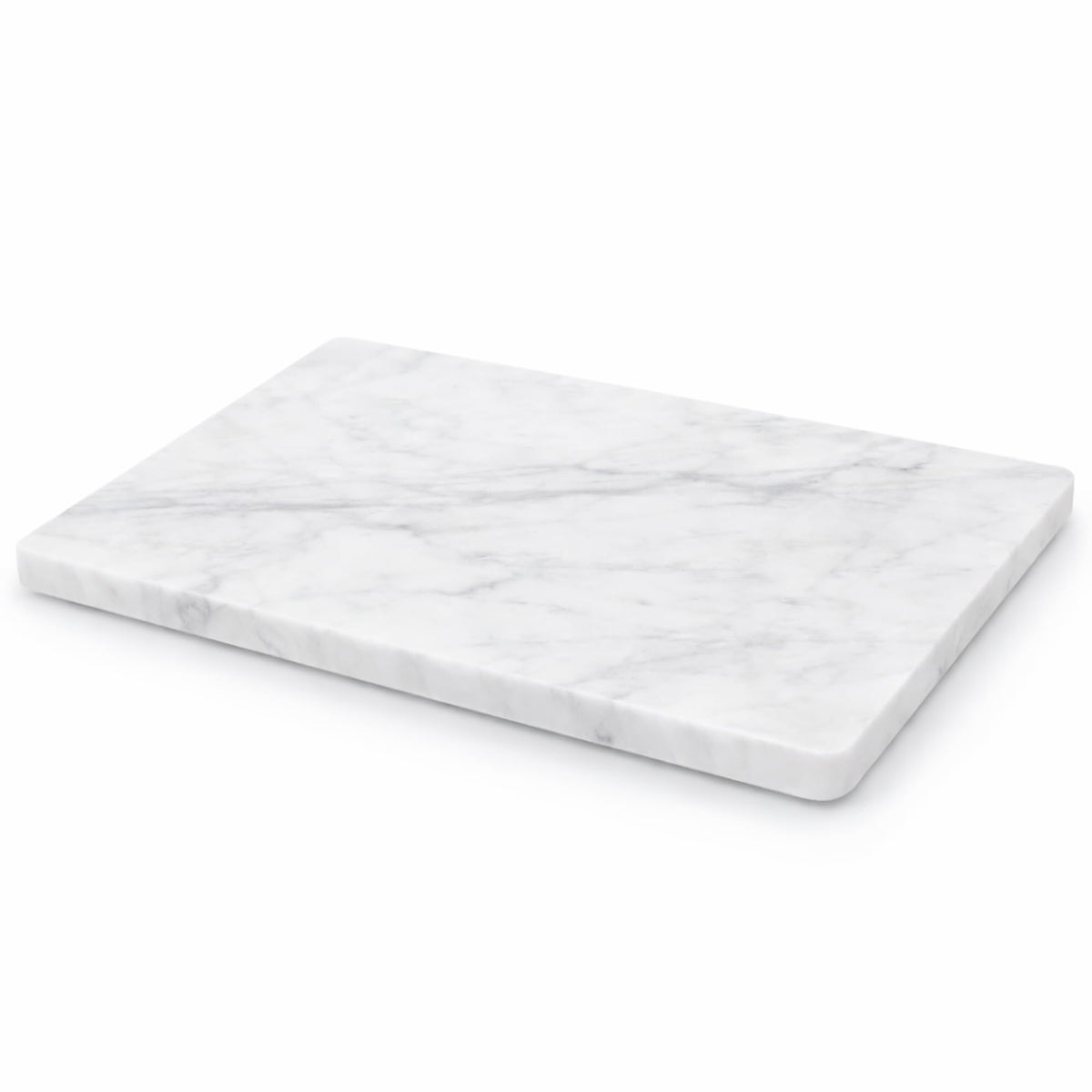 KC KULLICRAFT front view white marble board showing elegant serving surface and stability