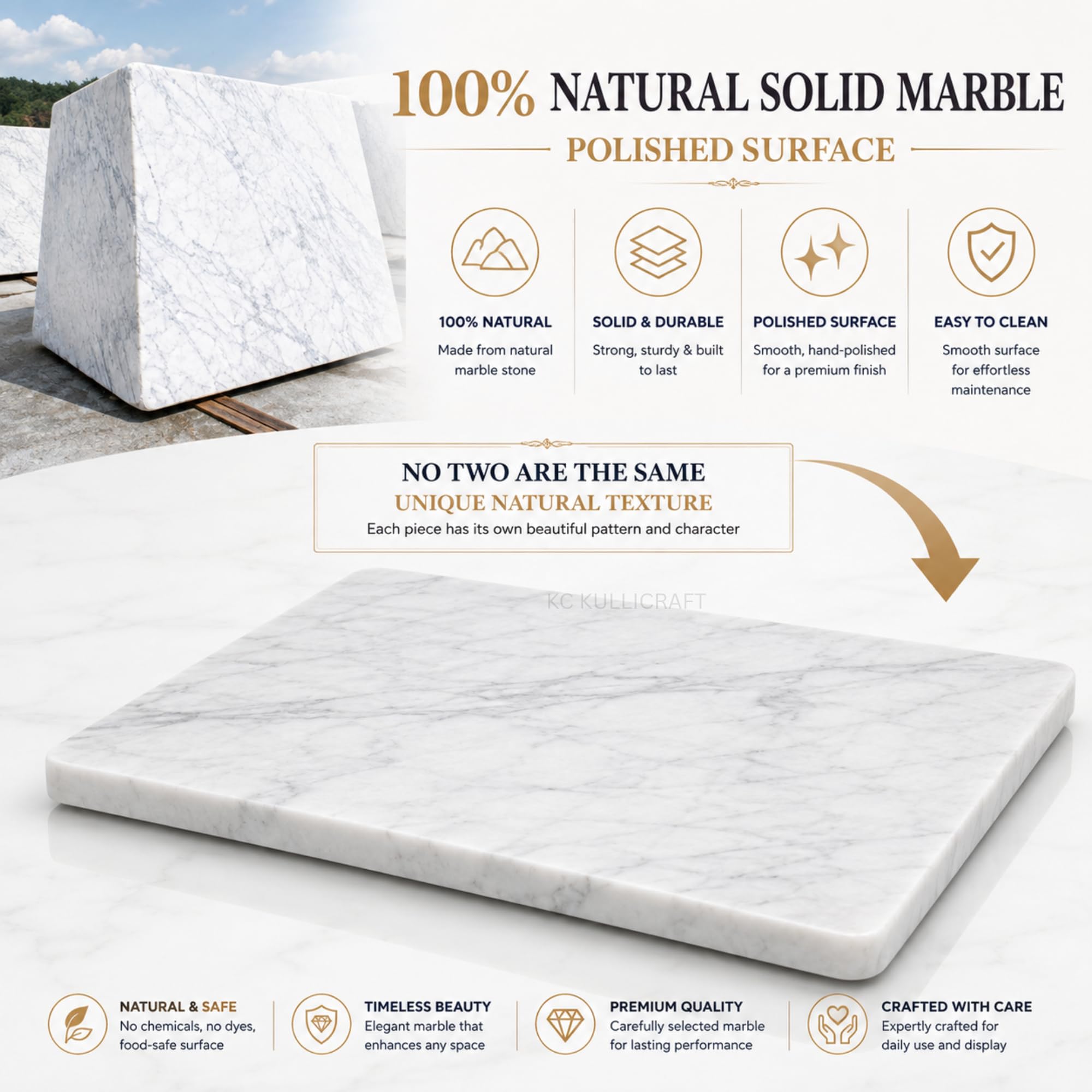 KC KULLICRAFT side profile with rubber feet demonstrating non-slip protection and countertop safety