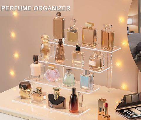 Kcrystenia in use on vanity organizing perfumes and cosmetics neatly