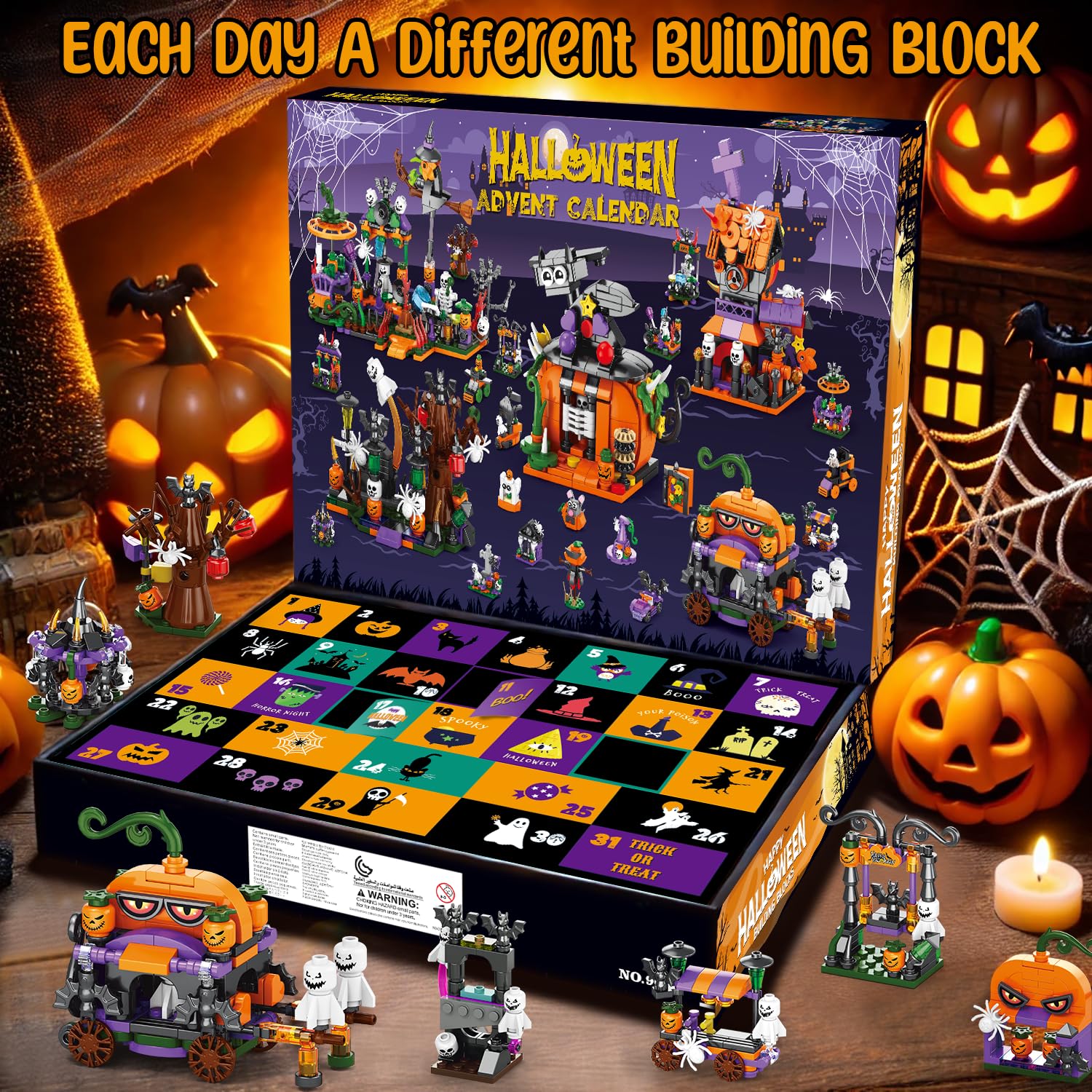 Kederwa assembled mini haunted house display showing spooky details and tabletop decoration