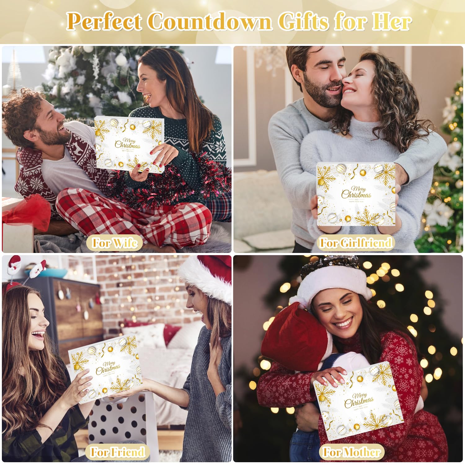 Kederwa lifestyle holiday display with calendar on mantel and festive decor, suggesting seasonal gifting and countdown joy