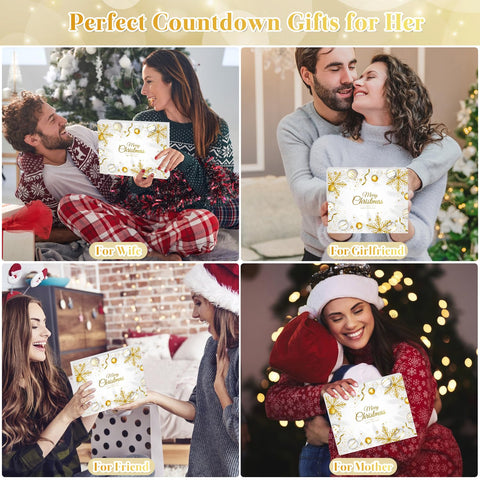 Kederwa lifestyle holiday display with calendar on mantel and festive decor, suggesting seasonal gifting and countdown joy