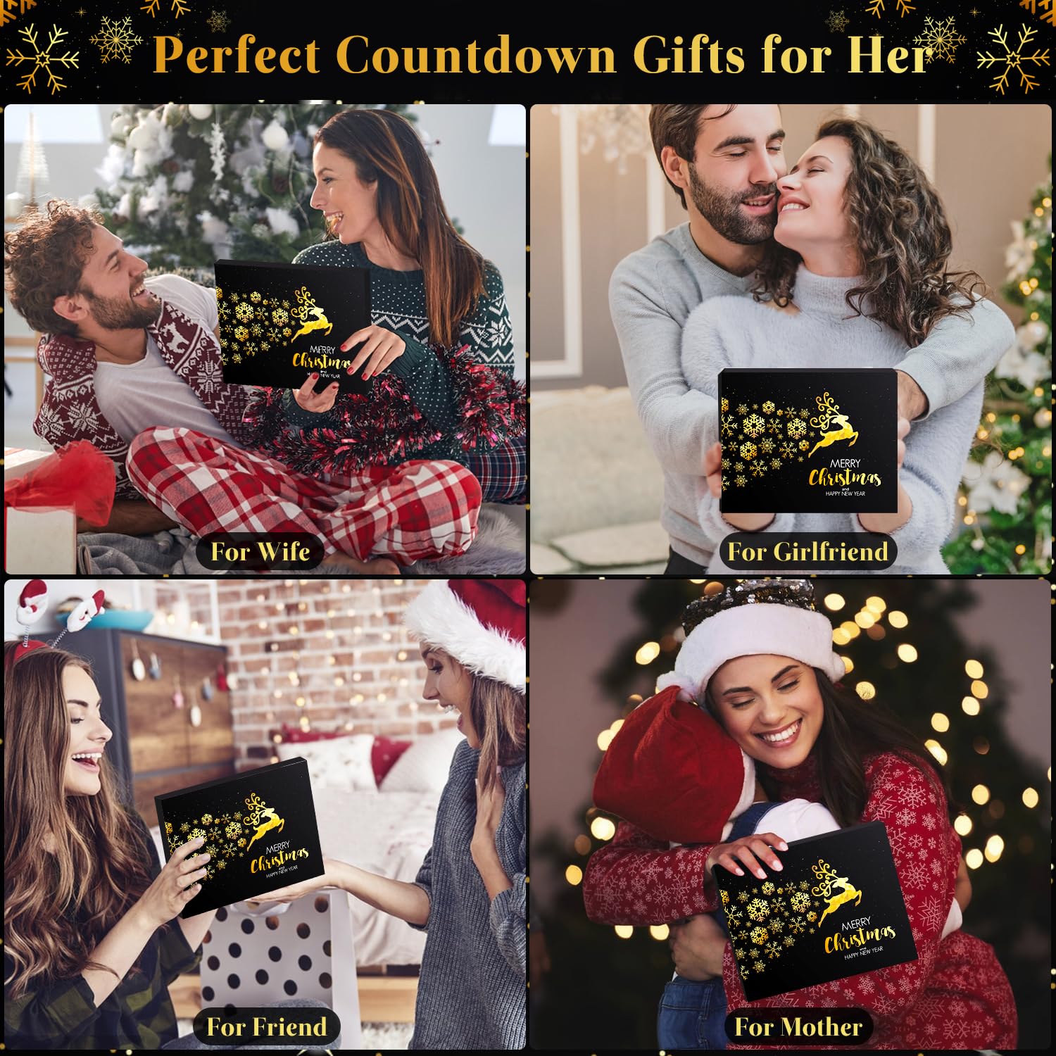 Kederwa lifestyle image of woman unboxing calendar enjoying daily surprises