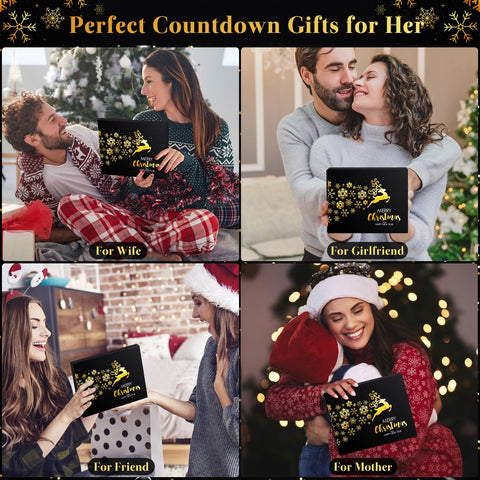 Kederwa lifestyle image of woman unboxing calendar enjoying daily surprises