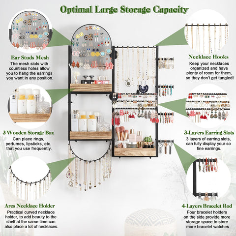 Keebofly wooden storage boxes filled with rings and perfume keeping small items concealed