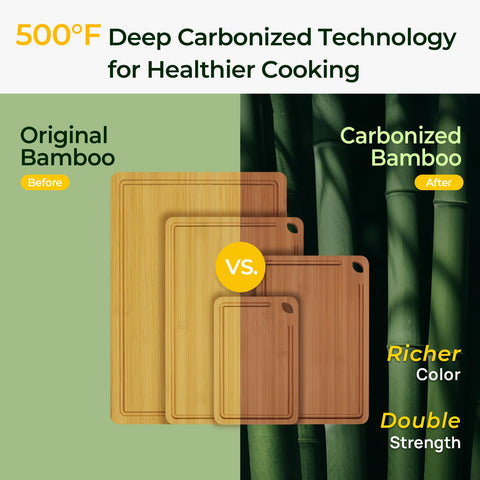 keechee close-up of carbonized bamboo surface highlighting reduced moisture absorption benefit