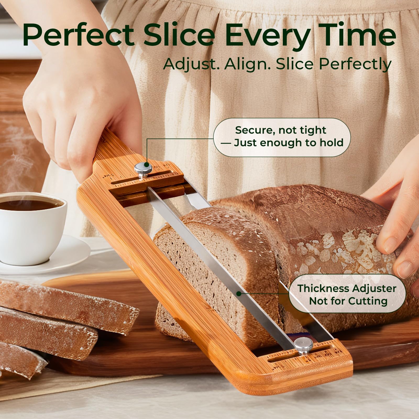 keechee full knife profile with serrated blade and guide for precise slices