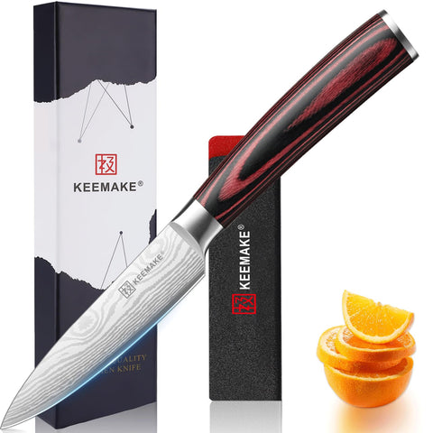 KEEMAKE front view paring knife showing clean profile and balance for precise control