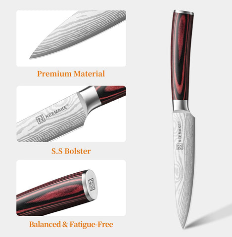 KEEMAKE knife in protective sheath for safe storage and travel