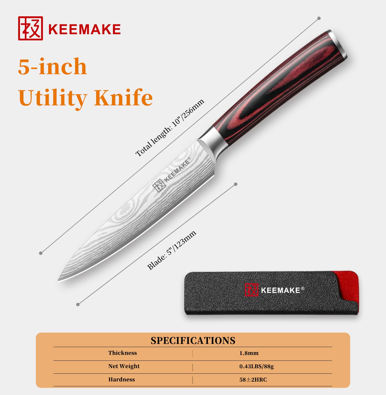 KEEMAKE next to a knife block to show compact size and space savings