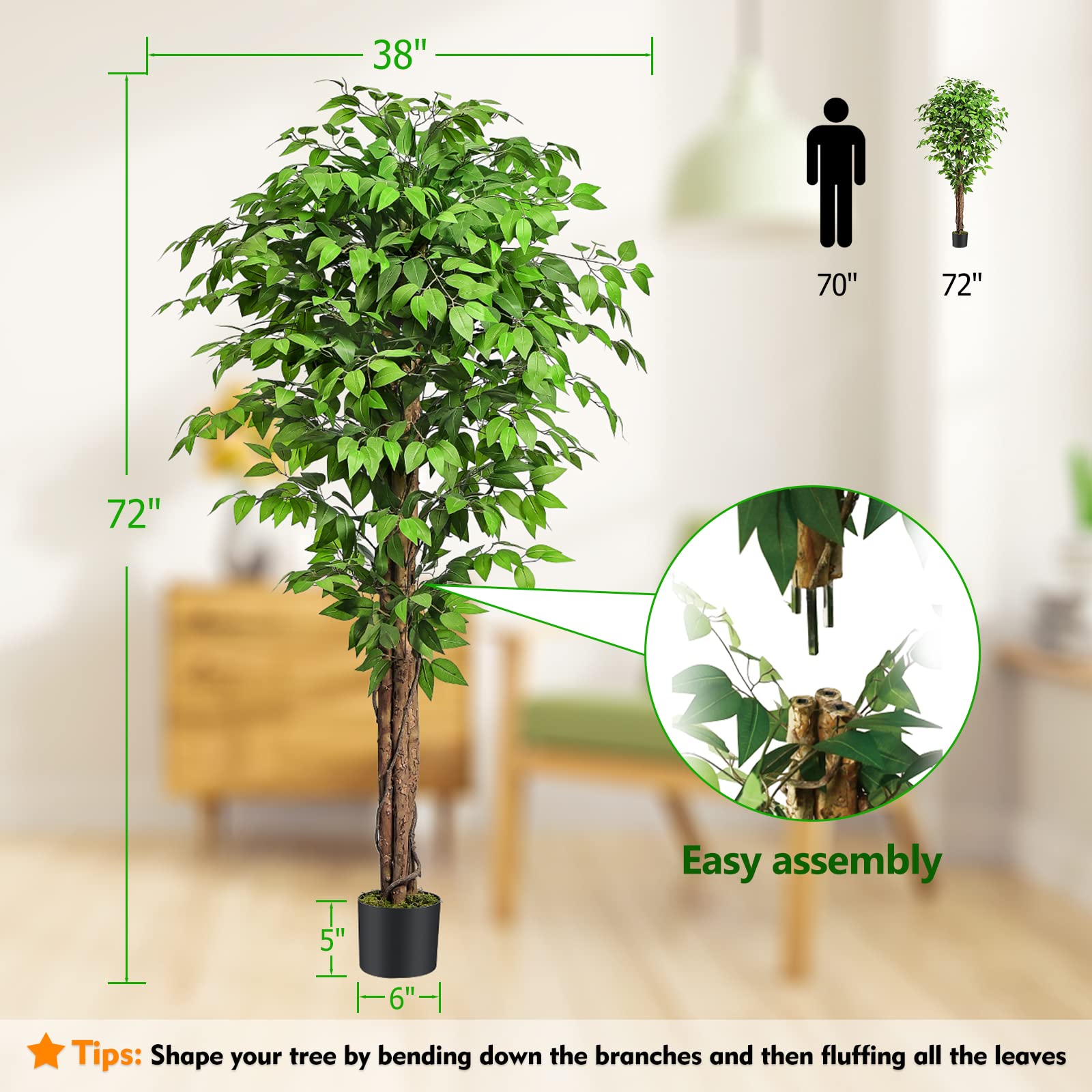 Keeplush ficus used at event providing greenery without upkeep