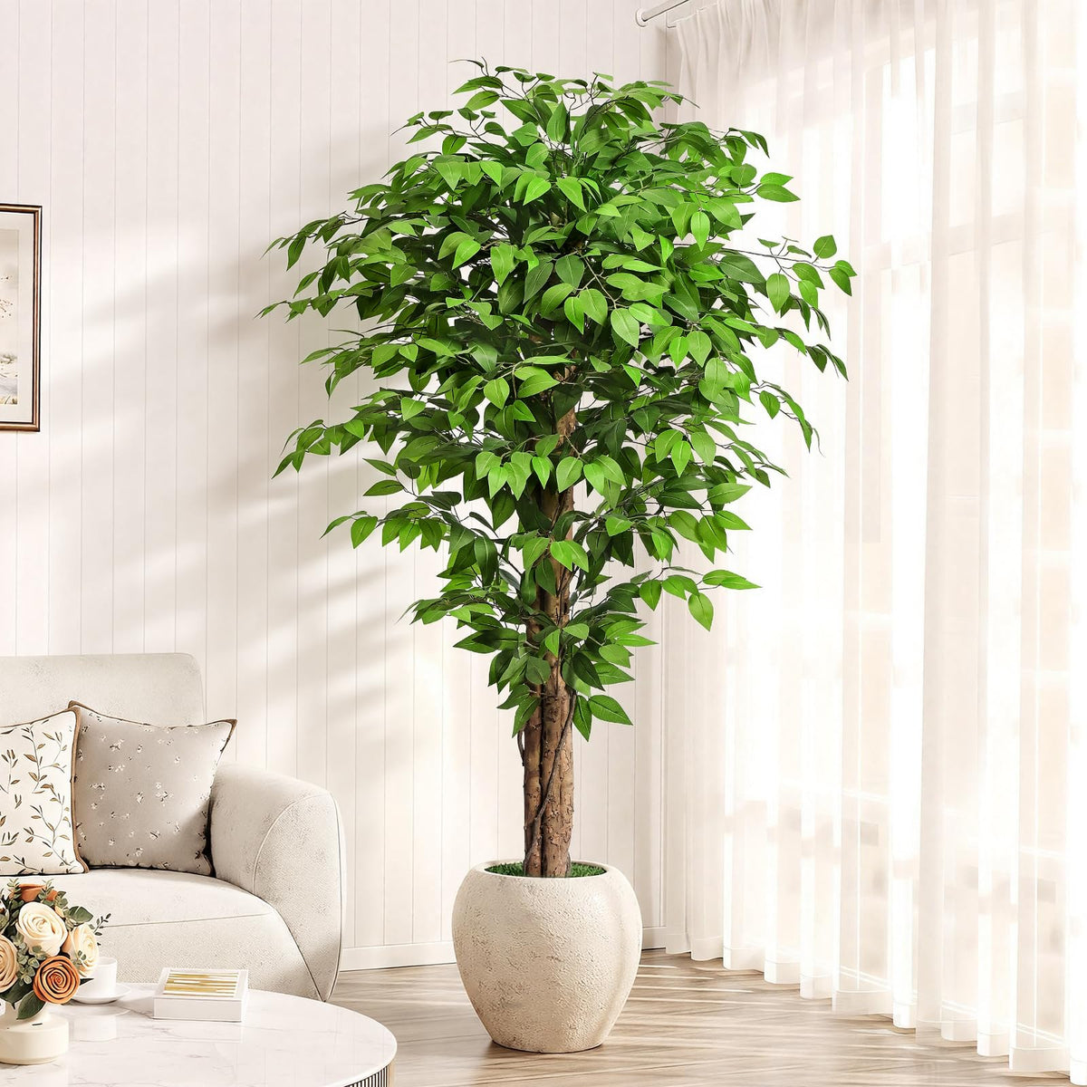 Keeplush ficus front view showing full lush silhouette and natural look