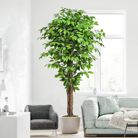 Keeplush ficus silk leaf texture close-up for realistic appearance