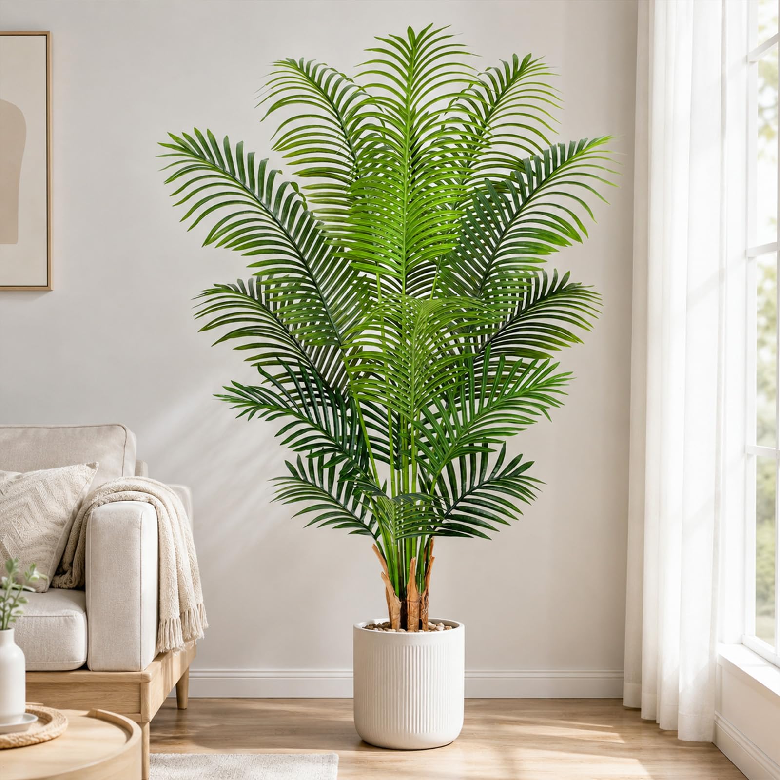 Keeplush front view full-height 5ft palm adds tropical ambiance