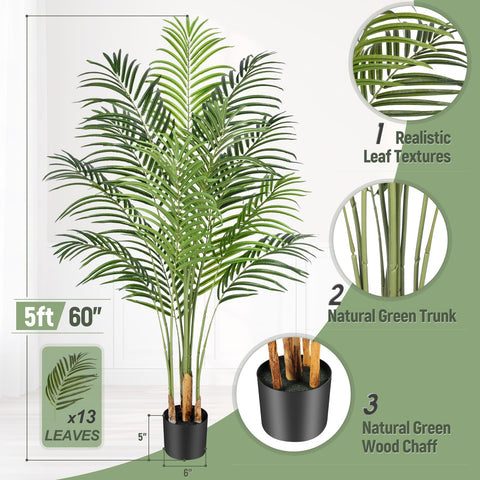 Keeplush black pot with real wood chaff enhances realistic soil cover