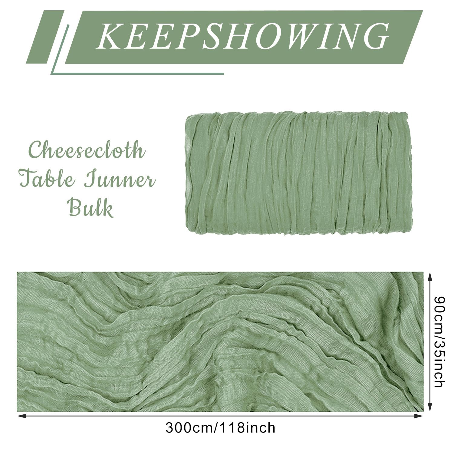 KEEPSHOWING gauze fabric close-up showing soft texture and visual depth