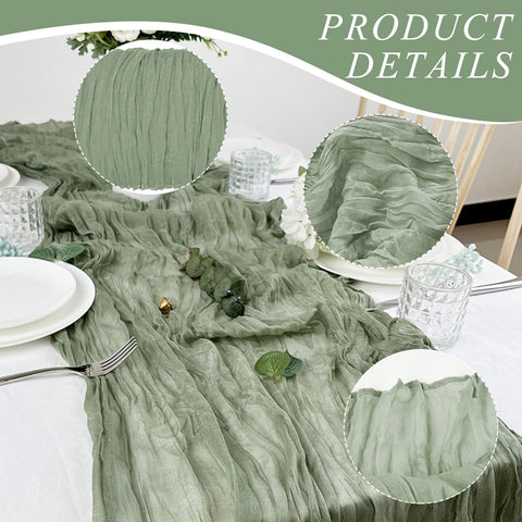 KEEPSHOWING runner draped on banquet table adding romantic ambiance