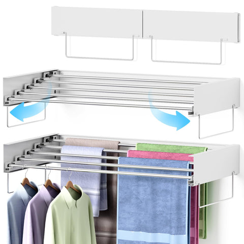 Keepwaters front view mounted showing full five-rod drying surface for efficient drying