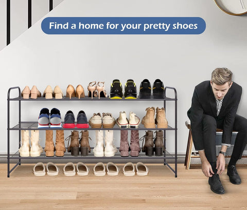 KEETDY shoe rack in an entryway styling scene offering tidy storage and welcoming look