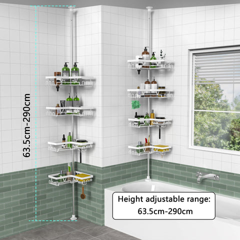 KEGII caddy height comparison with ceiling demonstrating adjustable fit