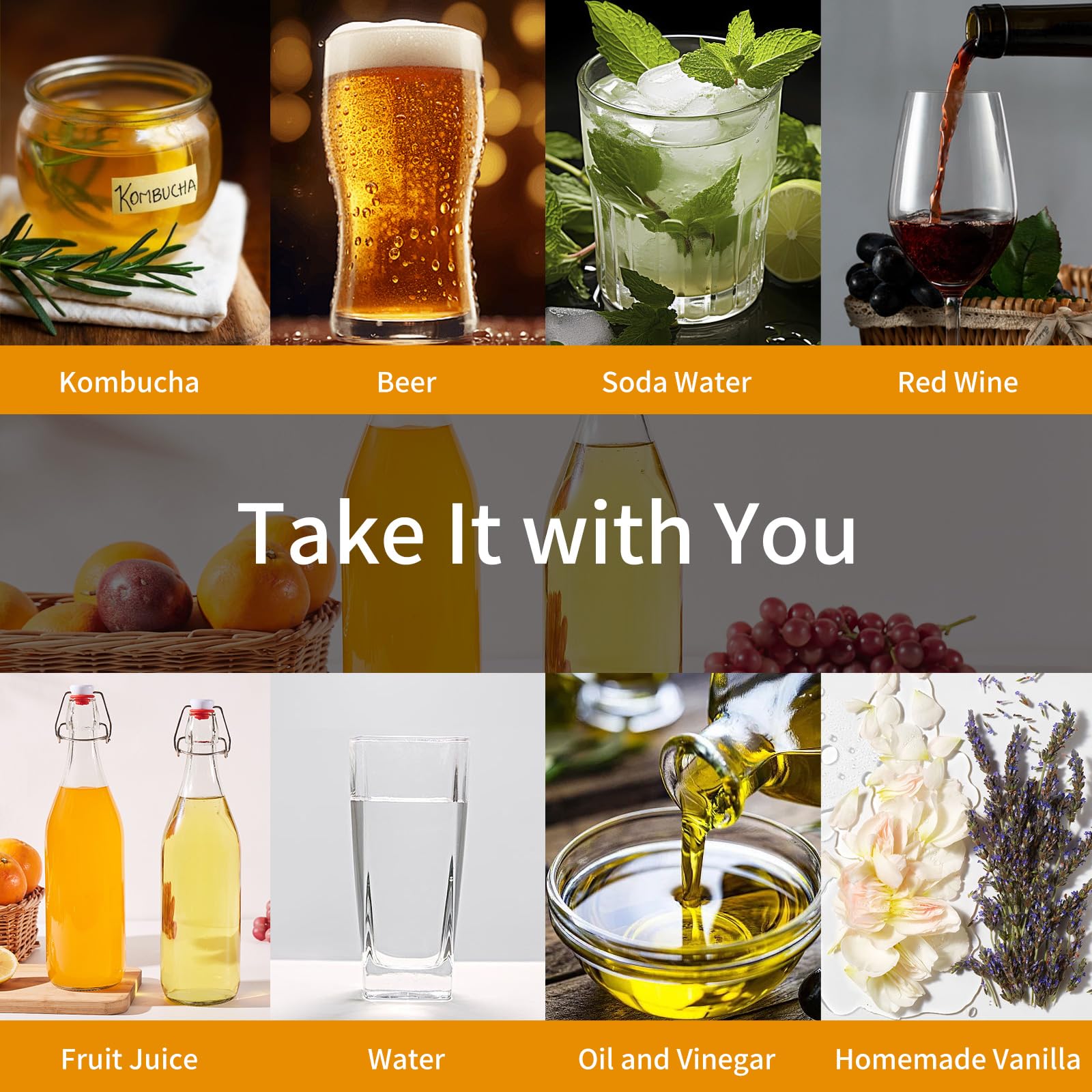 keigocare bottles styled on countertop for gifting and attractive beverage presentation