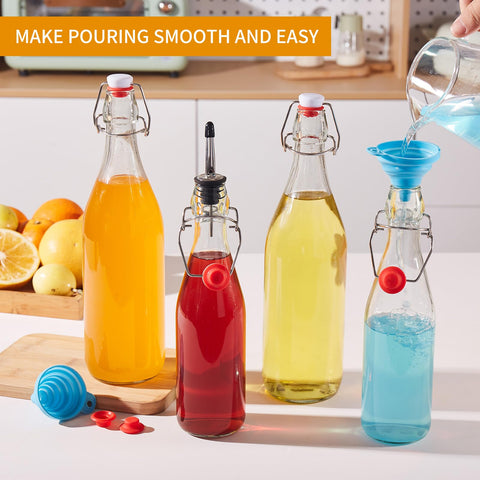 keigocare waterproof labels, spare seals, funnel and pourers displayed for easy bottling