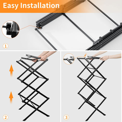 KeingGcopr accordion folded flat for compact storage and easy portability