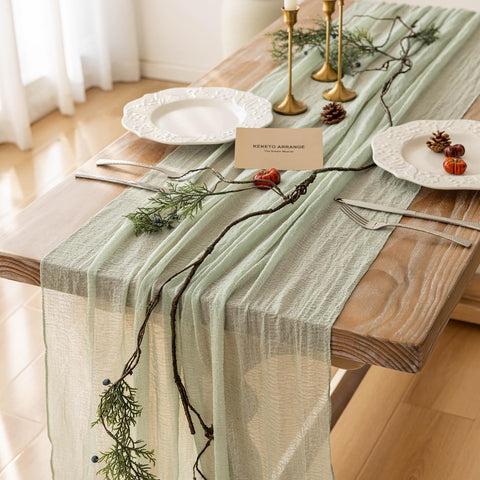 Keketoarrange front packaging showing six sage runners for easy event setup