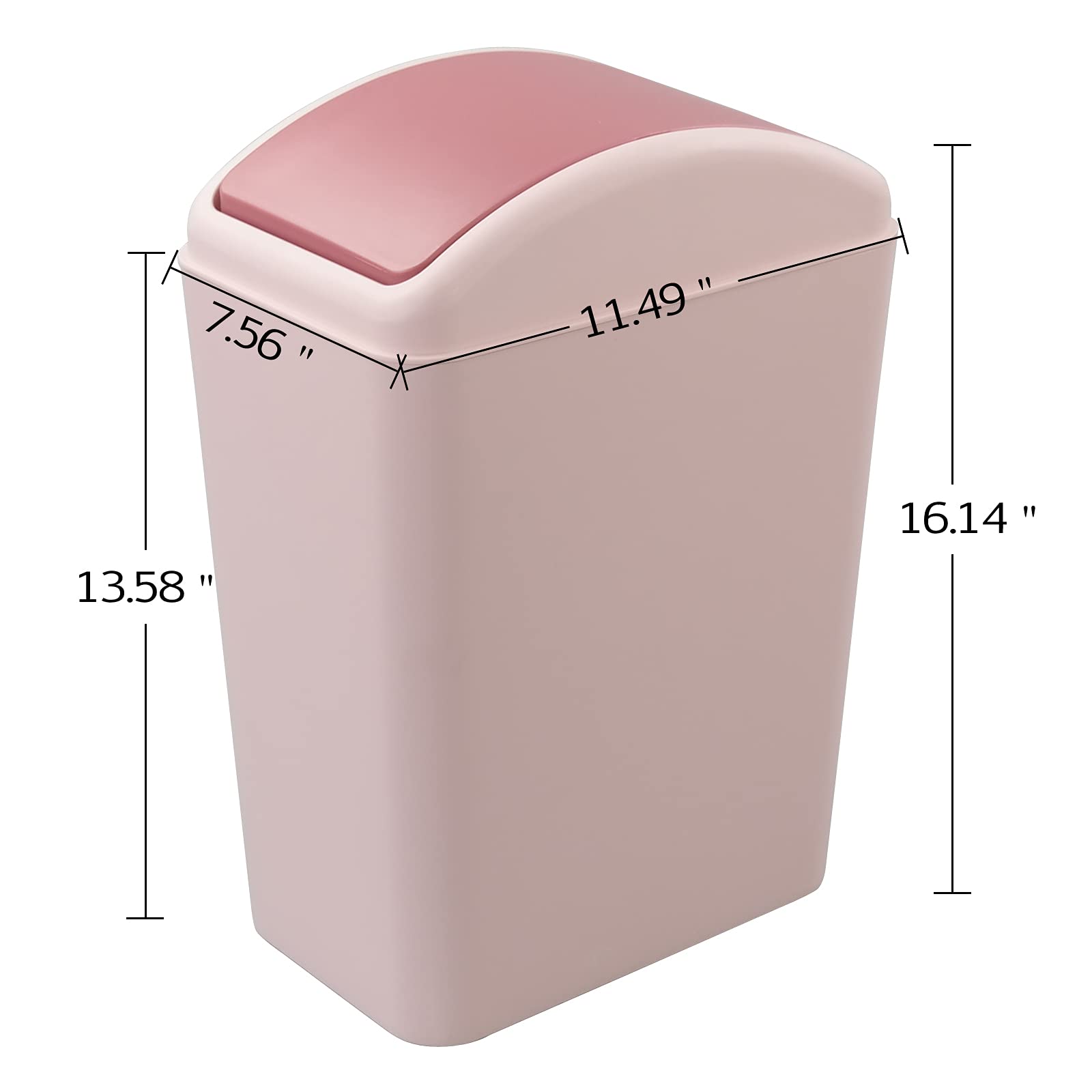Kekow close-up of swing lid mechanism highlighting smooth operation and convenience