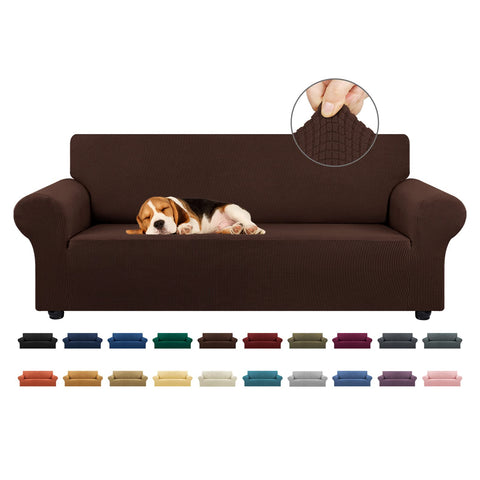 KEKUOU front view on three-cushion sofa showing neat full coverage benefit