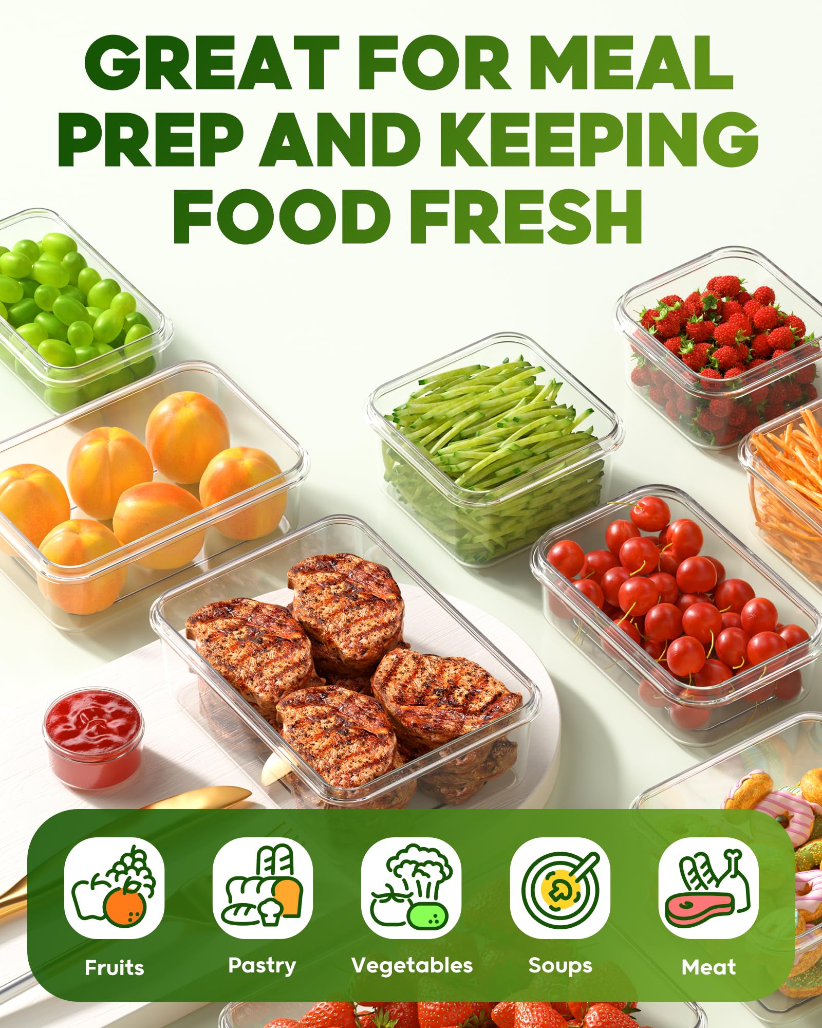 KEMETHY containers organized in refrigerator promoting tidy storage