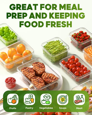 KEMETHY containers organized in refrigerator promoting tidy storage