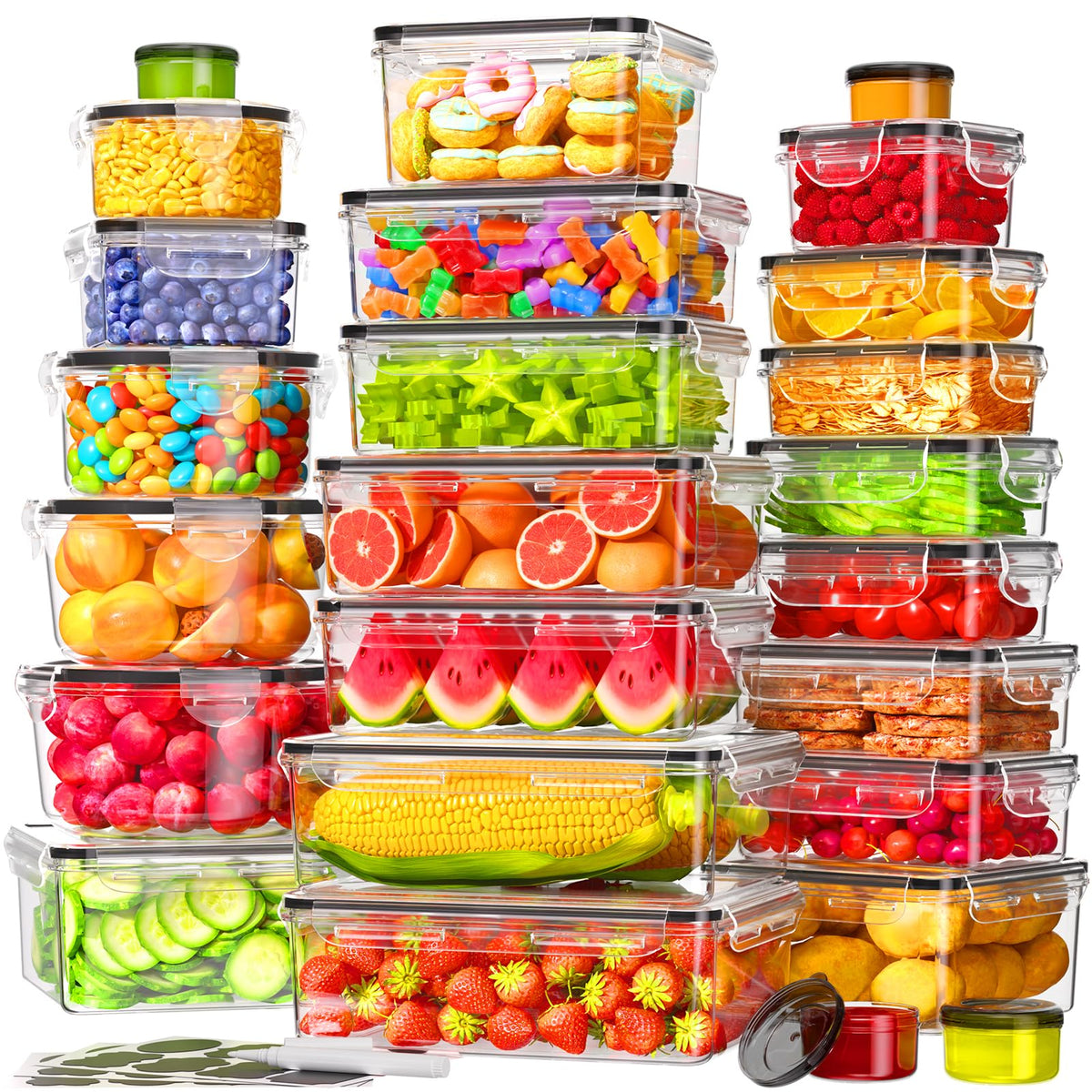 KEMETHY front packaging view showing full 50-piece set and organization benefit