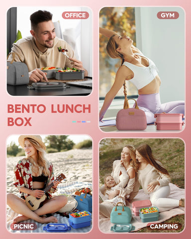 KEMETHY bento set in office lunch scene demonstrating easy daily transport