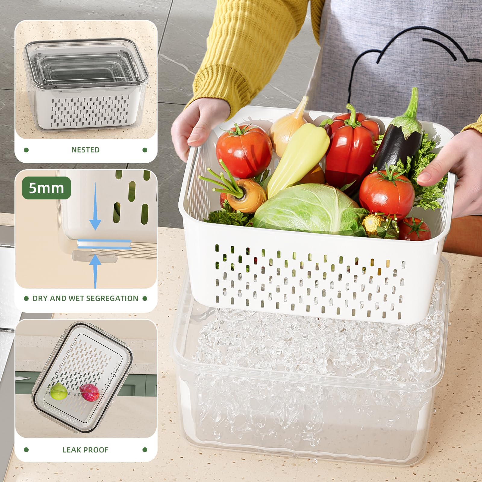 KEMETHY lid edge and four buckles with silicone seal, ensuring airtight storage