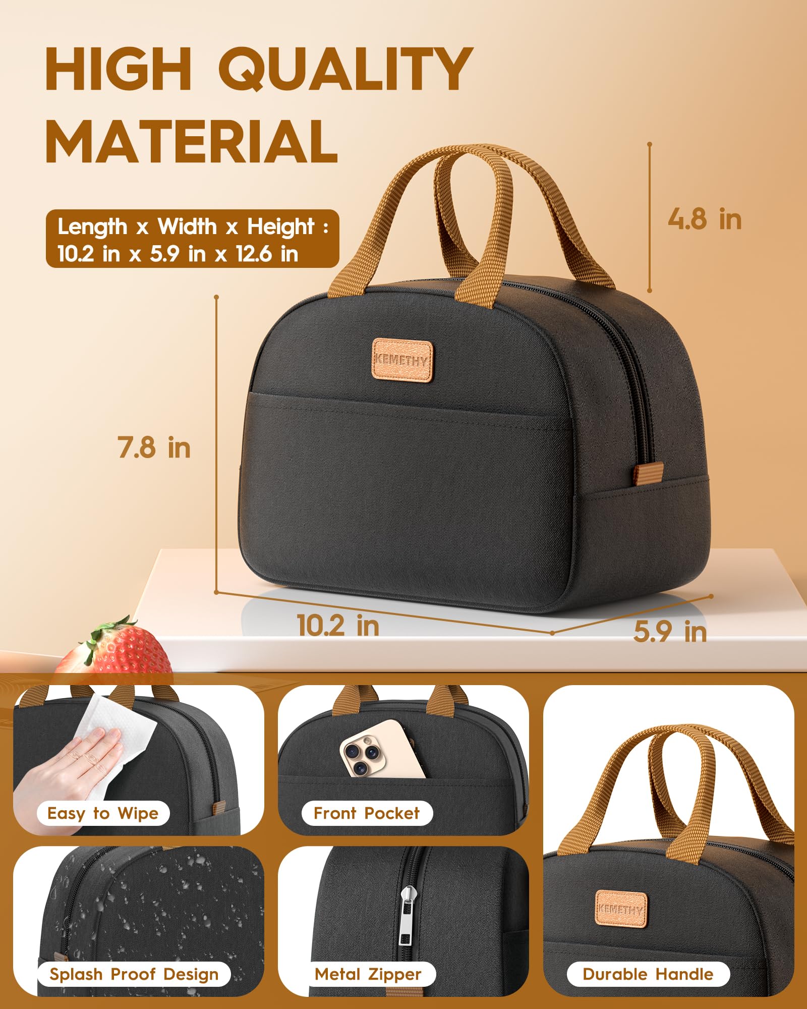 KEMETHY held in hand showing scale and portability for on-the-go convenience
