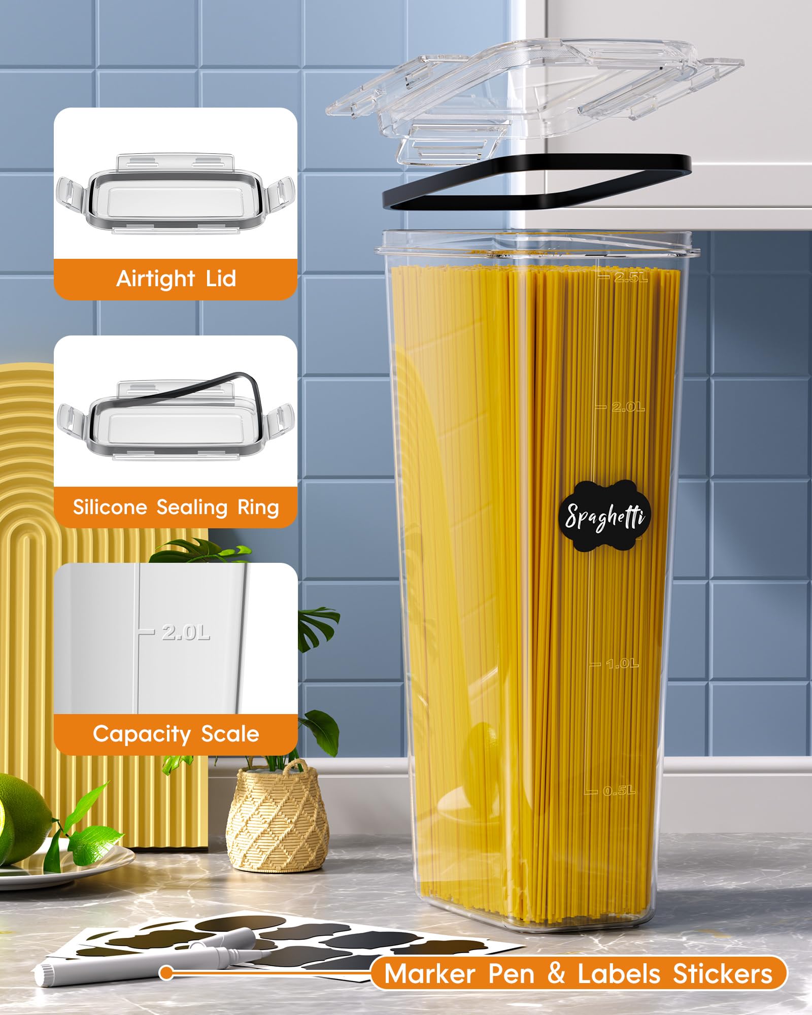 KEMETHY grouped containers displaying size variety for versatile storage