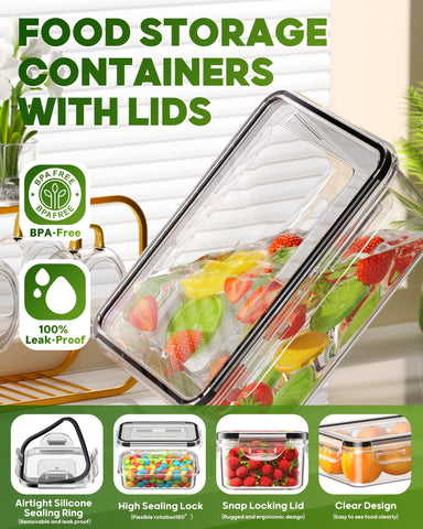 KEMETHY square containers arrayed for versatile meal portioning