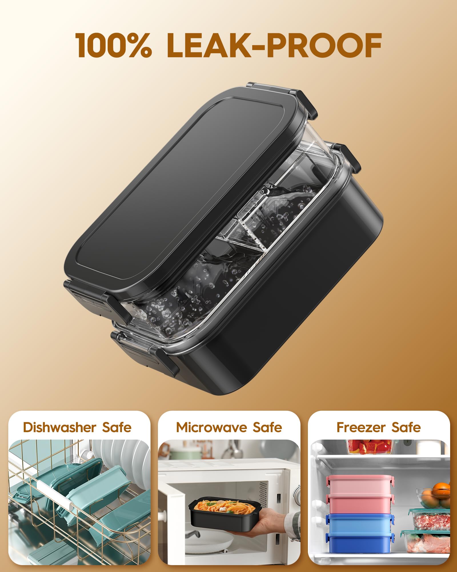 KEMETHY thermal bag interior lined for insulation to help maintain food temperature