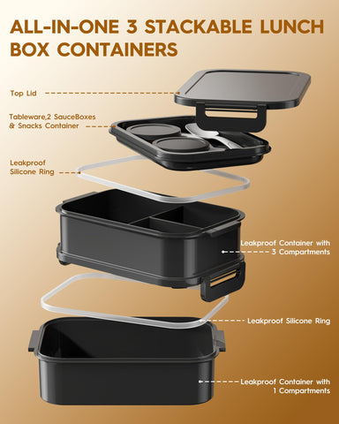 KEMETHY built-in utensil and two sauce containers organized for easy dressing control