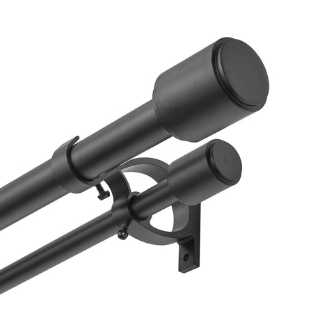 Kemmie double rod front view showing clean modern profile and sturdy support