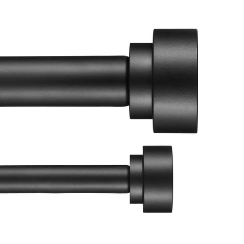 Kemmie rod diameter comparison showing 1-inch front and 5/8-inch back for layered curtains