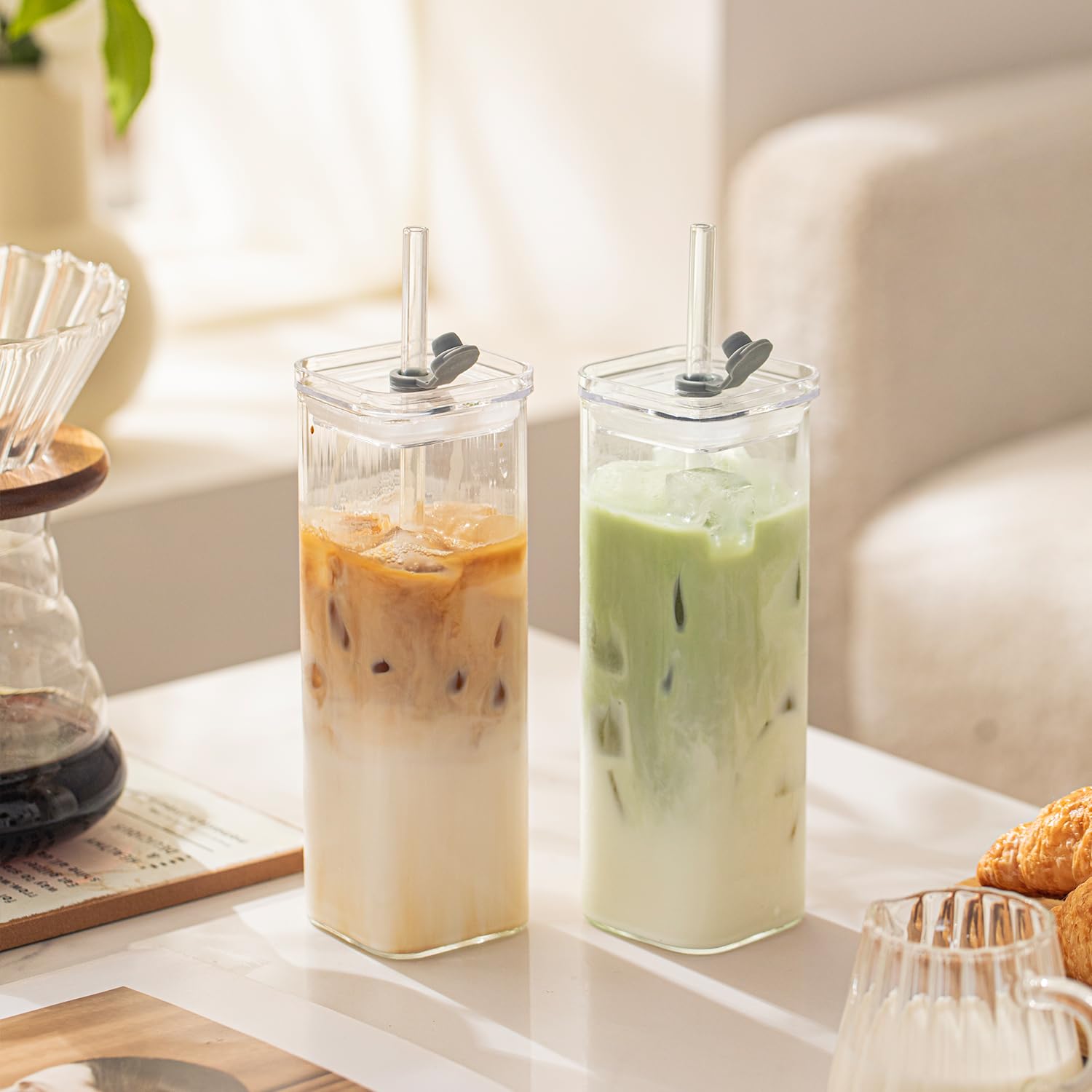 KEMORELA glasses in an outdoor table setting showing entertaining-ready, stylish glassware