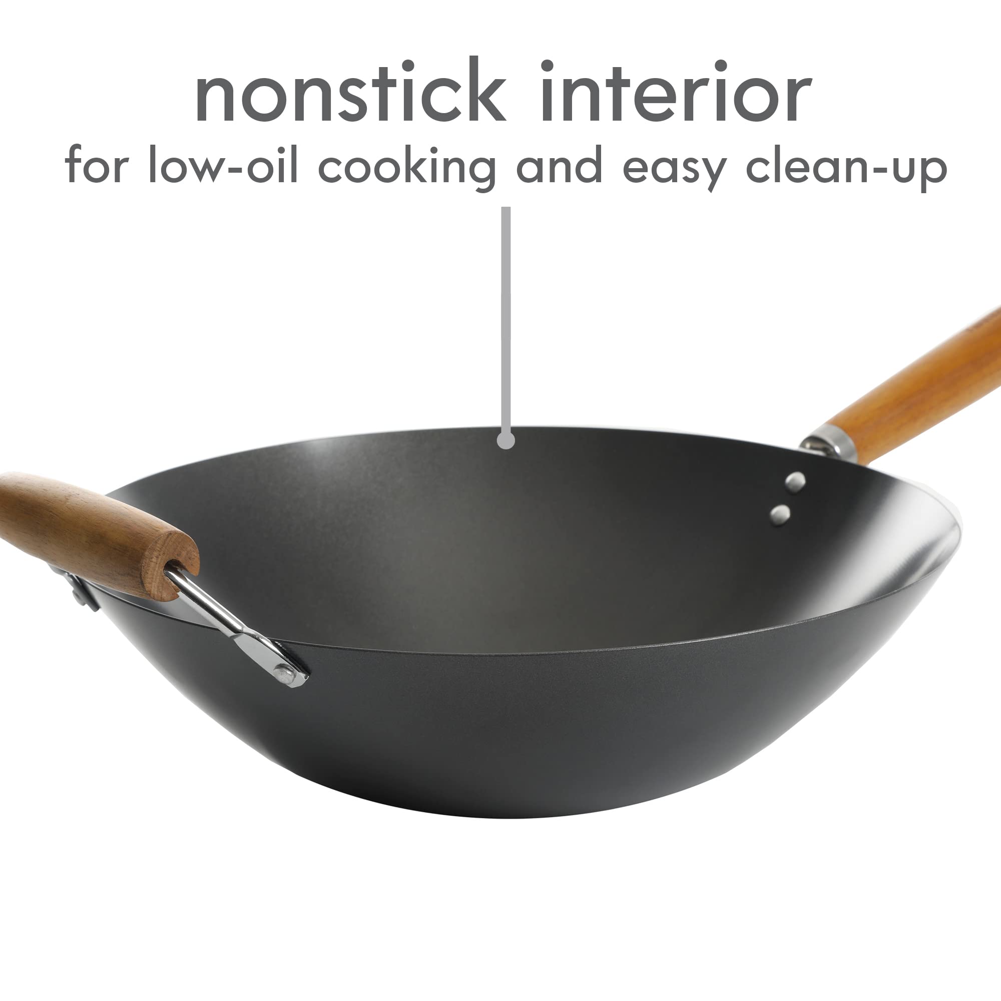 Kenmore Hammond nonstick interior close-up highlighting easy release and simple cleanup benefit