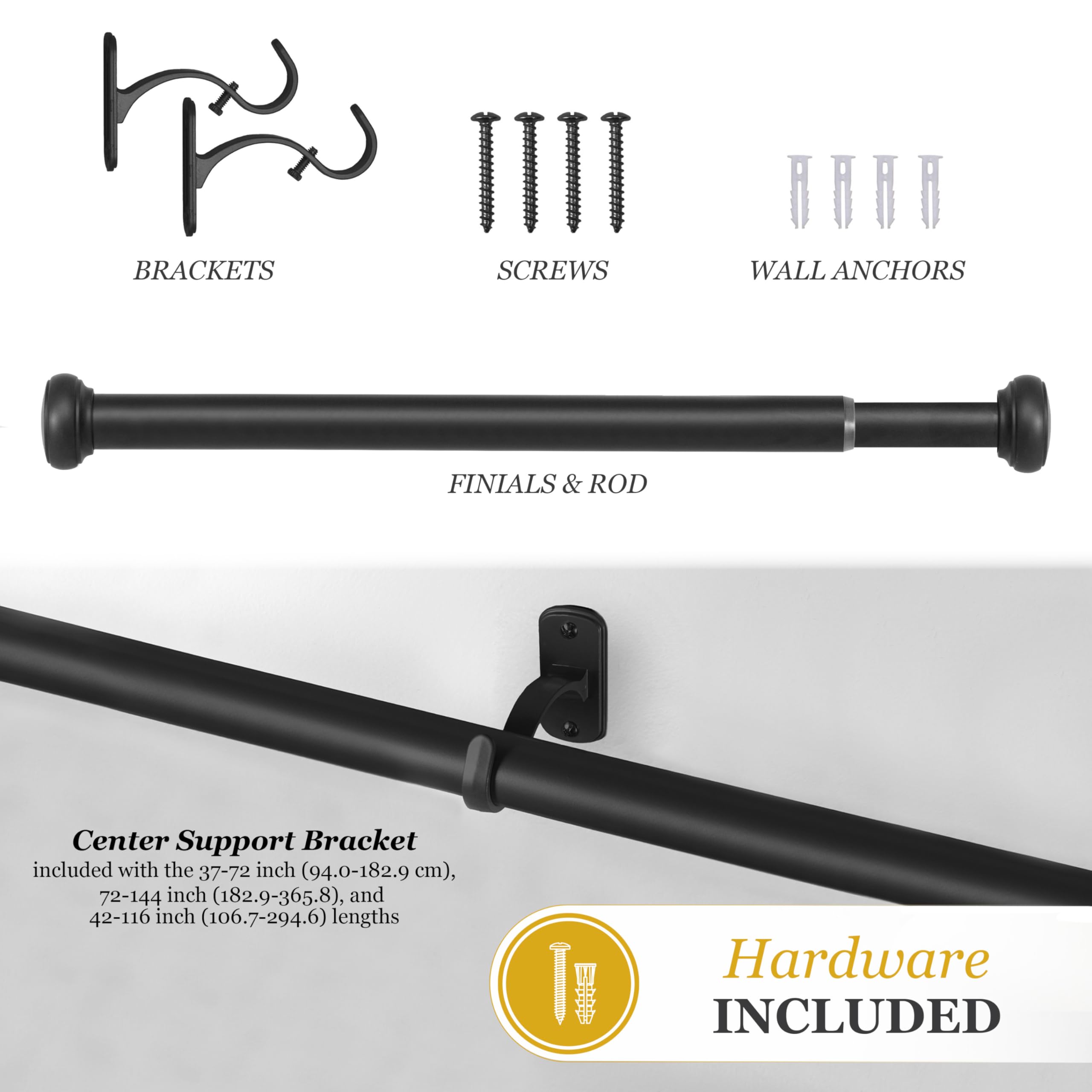 Kenney Weaver laid out hardware kit with screws and anchors for easy installation