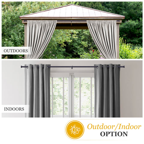 Kenney Weaver installed on a covered patio adding privacy and weather-resistant style