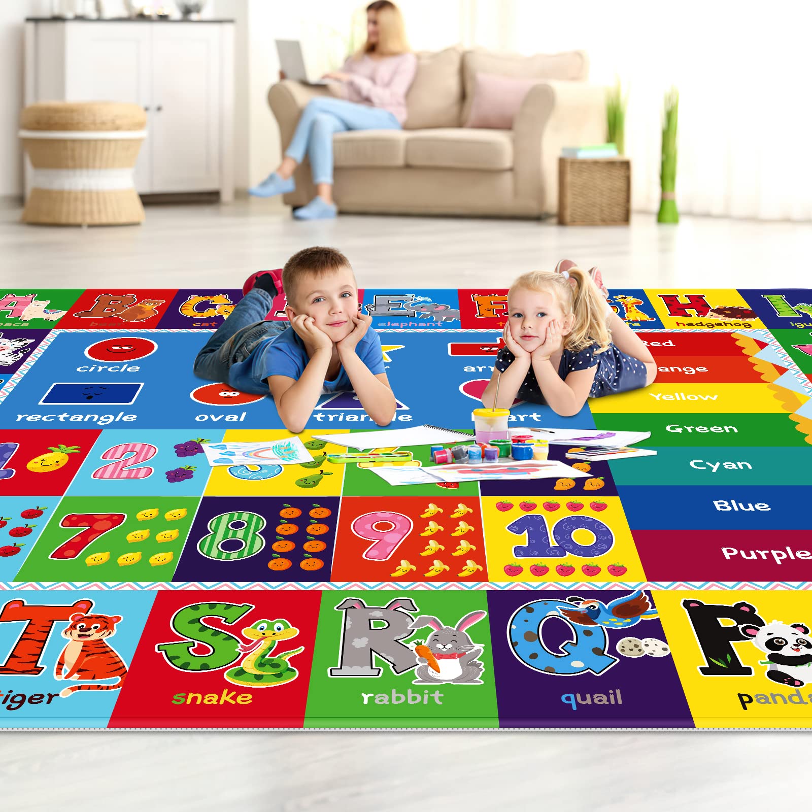 Kentaly close-up flannel texture showing soft surface for comfortable play