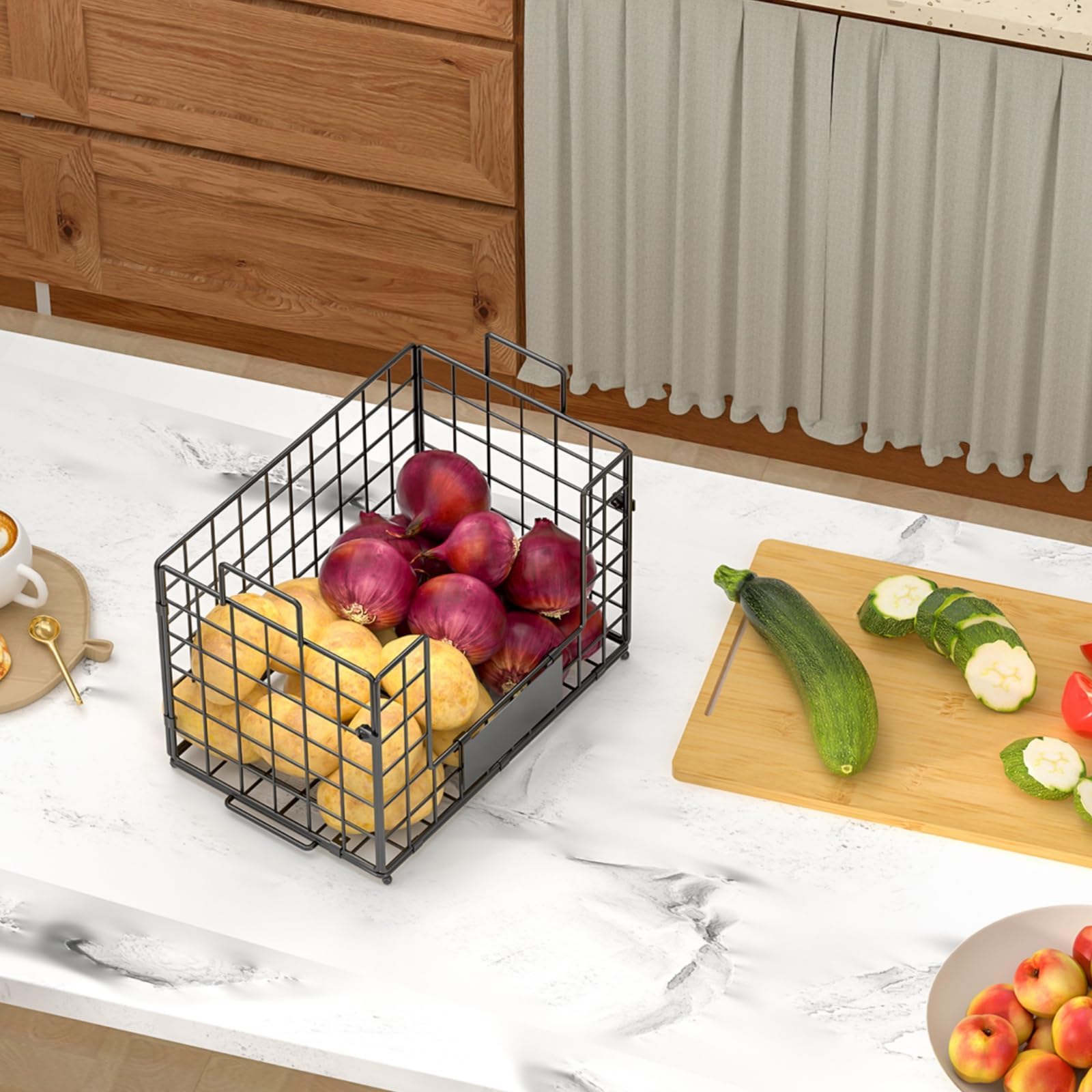 keomaisyto bamboo top used as cutting board for quick prep tasks