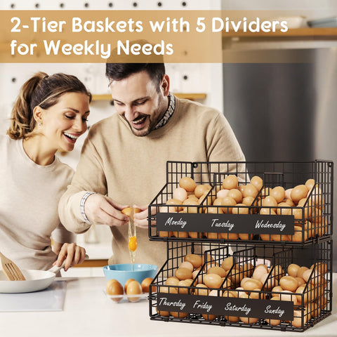keomaisyto wall-mounted egg rack on kitchen wall displaying space-saving benefit