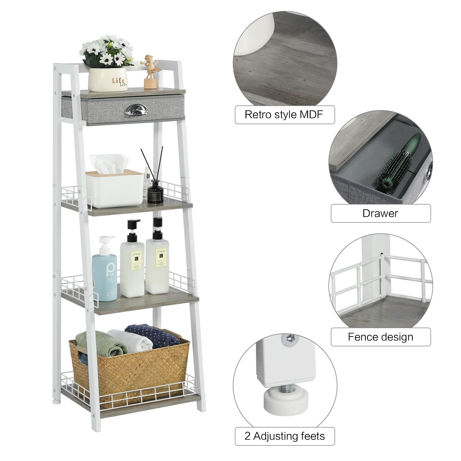 keomaisyto shelf next to sofa for scale showing slim footprint and space efficiency